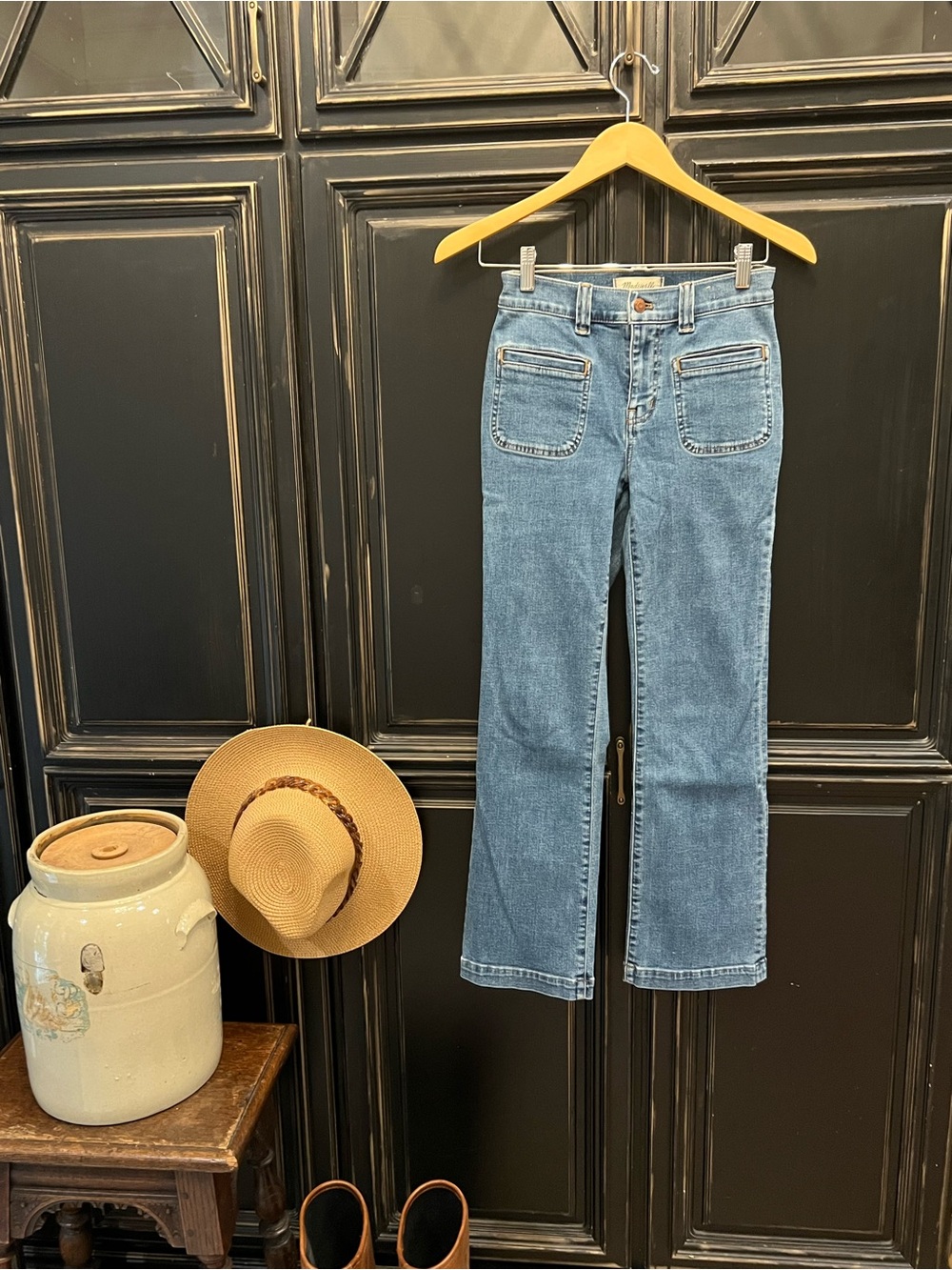 Madewell High-Rise Straight Leg Ankle Jeans